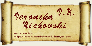 Veronika Mickovski vizit kartica